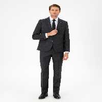 کت و شلوار مردانه خاکستری تیره پیرکاردین - فروشگاه لباس شهرمون