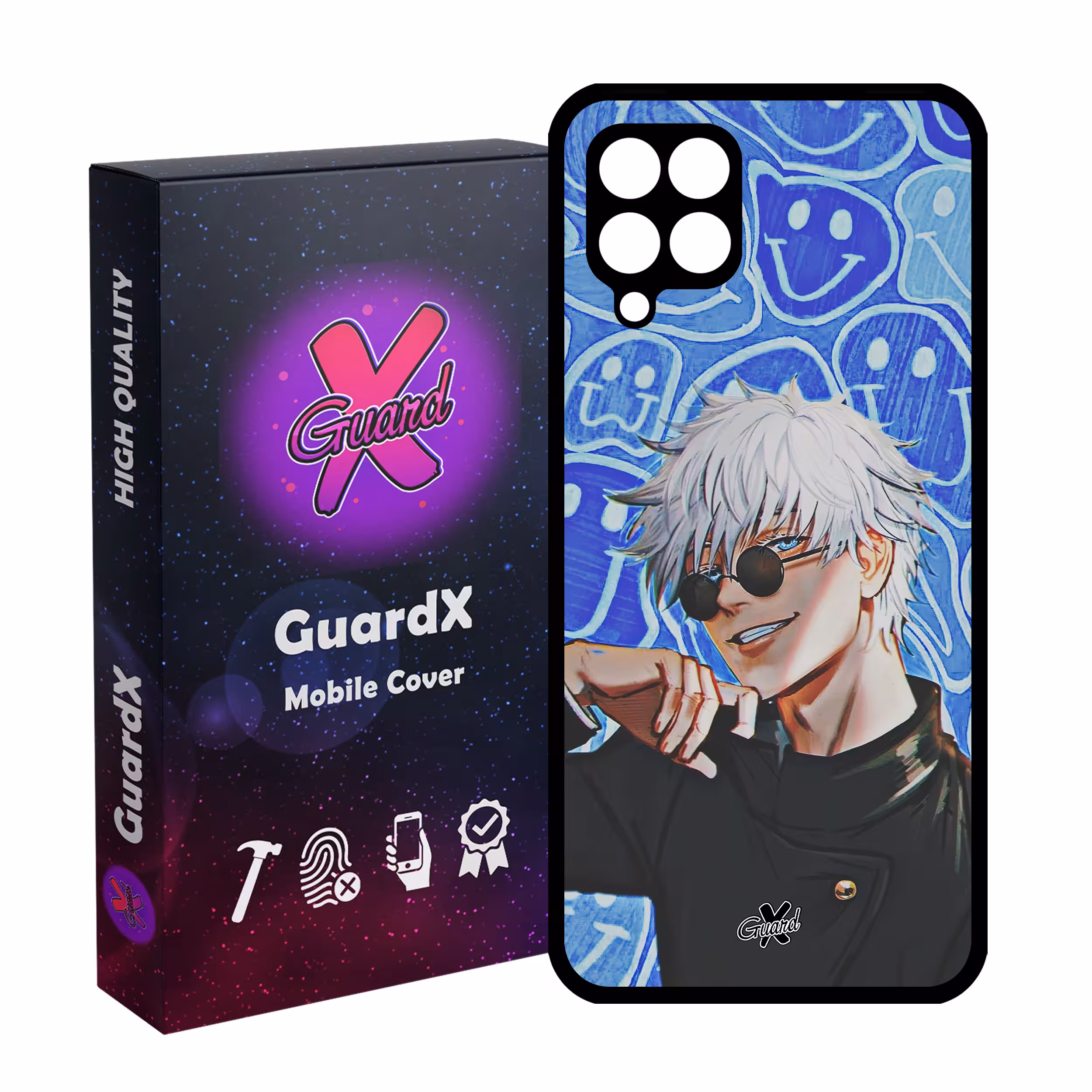 کاور گارد ایکس طرح ساتورو گوجو انیمه مدل Glass10552 مناسب برای گوشی موبایل سامسونگ Galaxy A22 4G