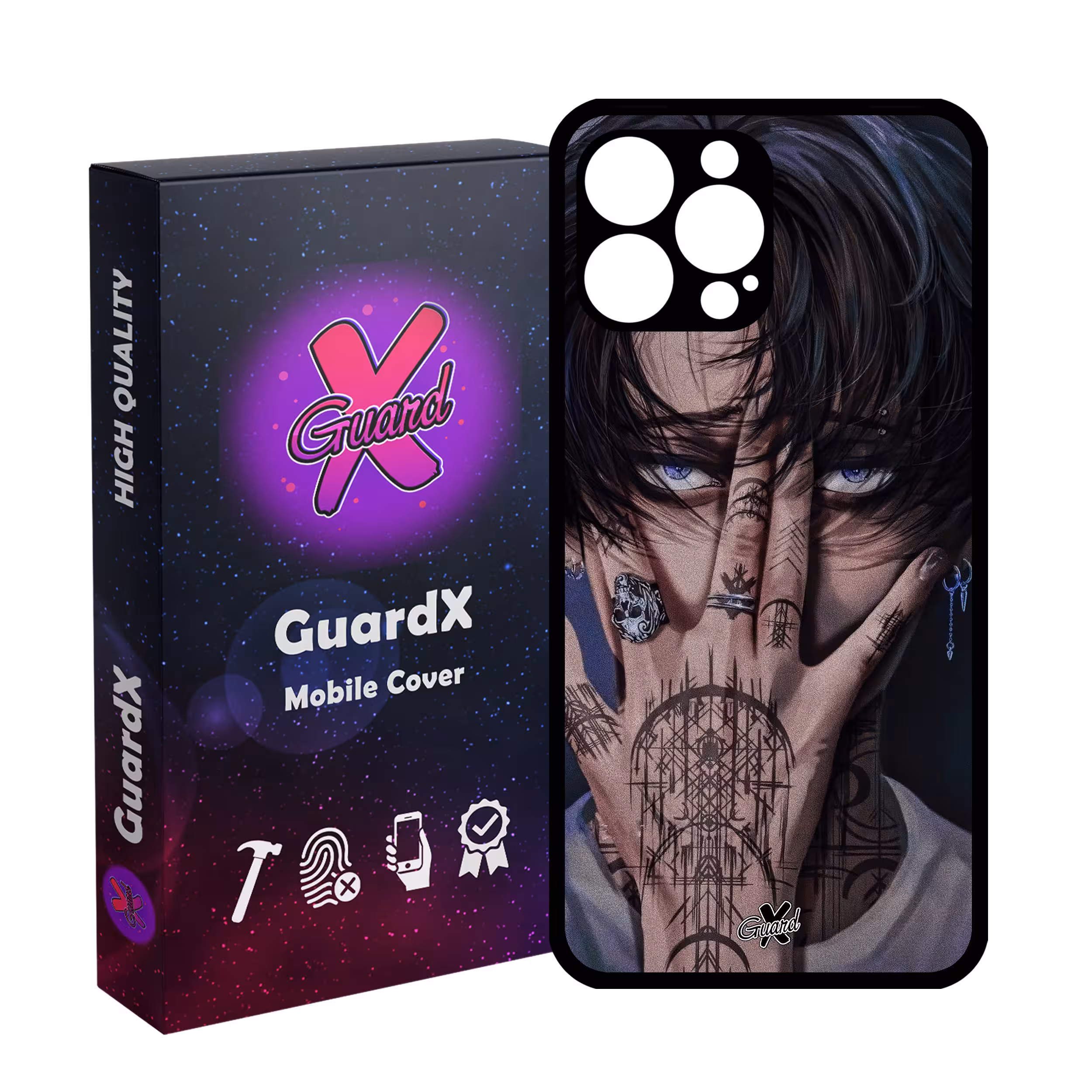 کاور گارد ایکس طرح لیوای آکرمن انیمه مدل Glass10557 مناسب برای گوشی موبایل اپل iPhone 13 Pro Max