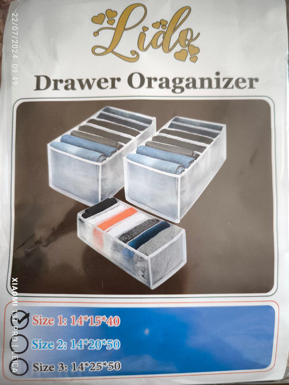 نظم دهنده پارچه ای کشو سایز یک