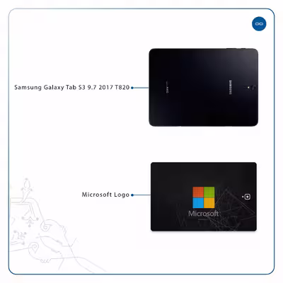 برچسب پوششی ماهوت مدل Microsoft-Logo مناسب برای تبلت سامسونگ Galaxy Tab S3 9.7 2017 T820