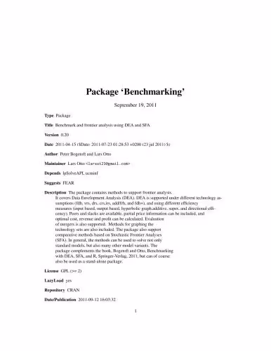 خرید و دانلود نسخه کامل کتاب Package ‘Benchmarking’
