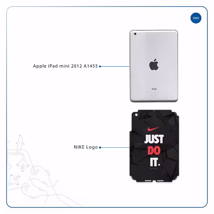 برچسب پوششی ماهوت مدل NIKE-Logo مناسب برای تبلت اپل iPad mini 2012 A1455