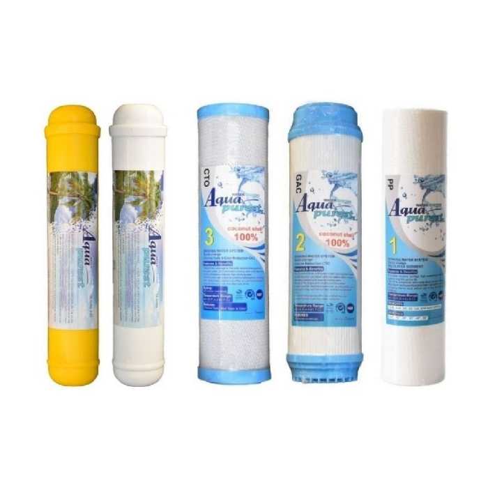 فیلتر دستگاه تصفیه کننده آب آکوا پیورست مدلRO-COCONUT SHELL مجموعه 5 عددی