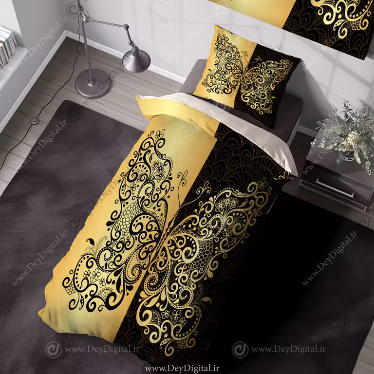 روتختی مشکی طلایی تکنفره PK-6995