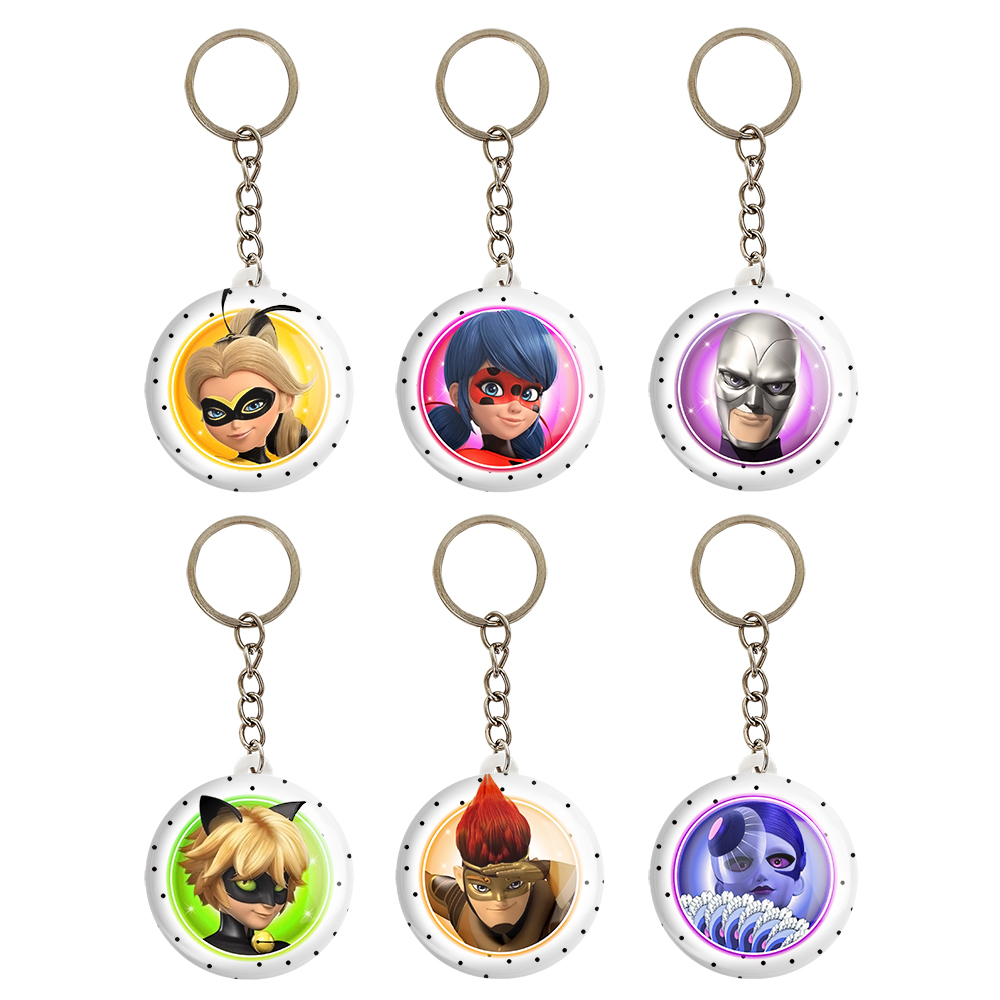 جاکلیدی خندالو طرح دختر کفشدوزکی کد 218B مجموعه 6 عددی 