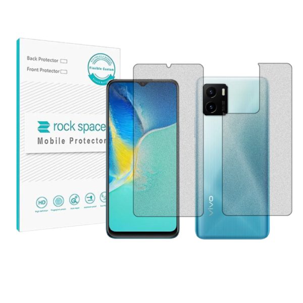 گلس صفحه نمایش و پشت گوشی ویوو Y15S مدل نانو هیدروژل مات برند راک اسپیس کد SS