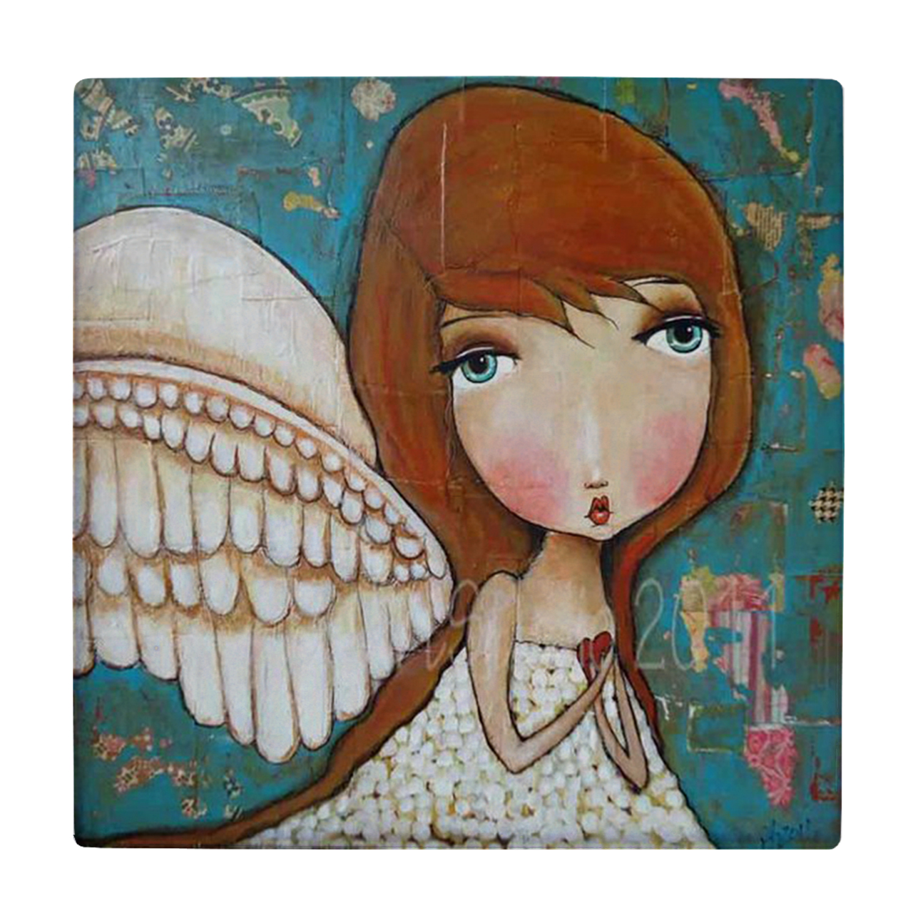 کاشی کارنیلا طرح فرشته مدل لوحی کد klh259