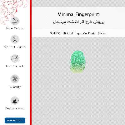 برچسب پوششی ماهوت مدل Minimal Fingerprint مناسب برای گوشی موبایل سامسونگ Galaxy A70