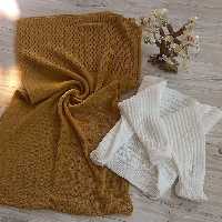 ست نیم تنه و شال بافت