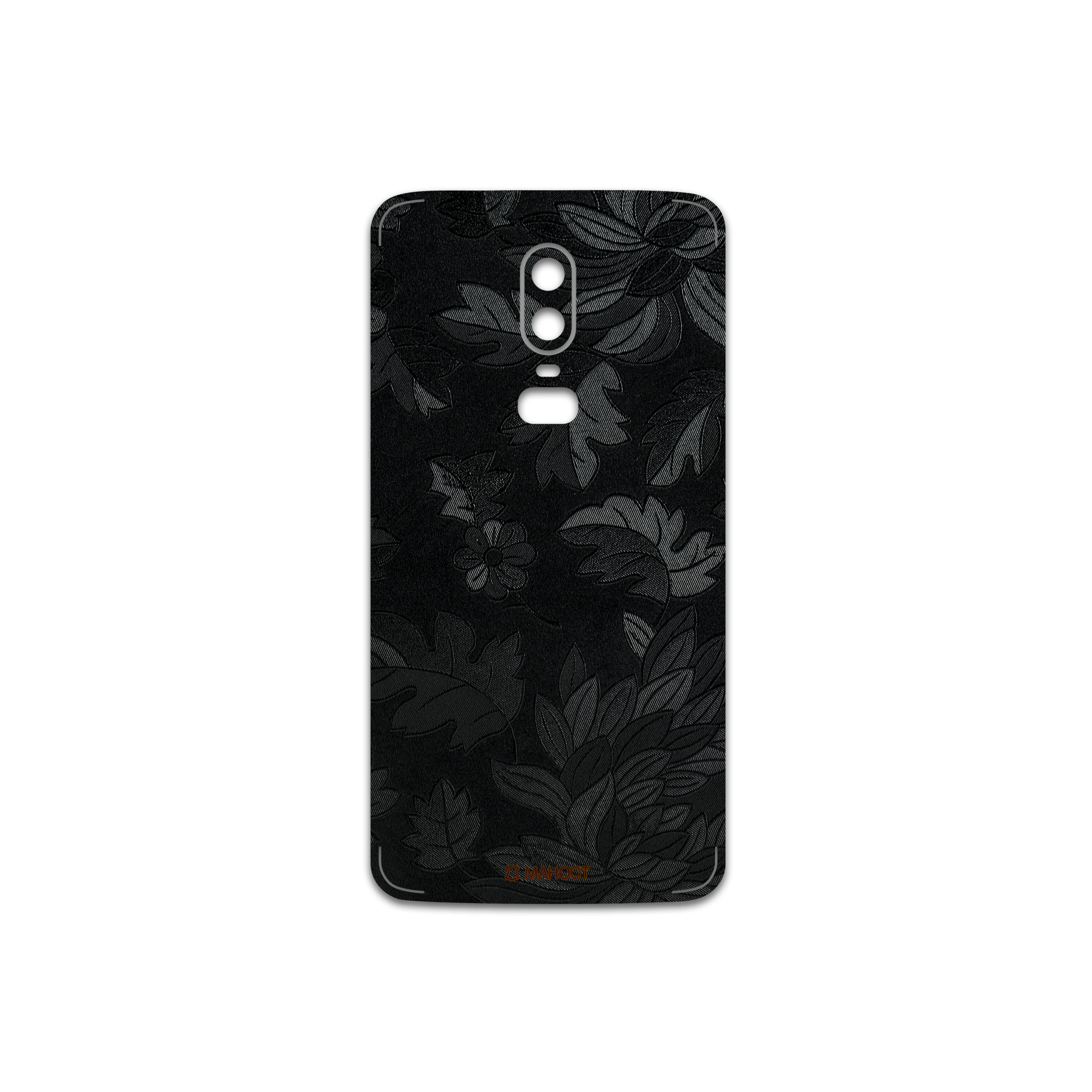 برچسب پوششی ماهوت مدل Black-Wildflower مناسب برای گوشی موبایل وان پلاس 6