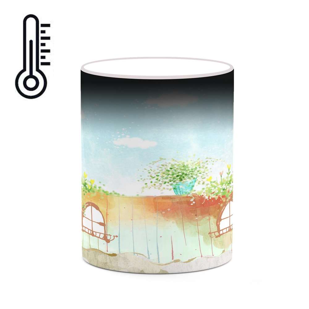 ماگ حرارتی کاکتی طرح دنیای فانتزی مدل mgh18641