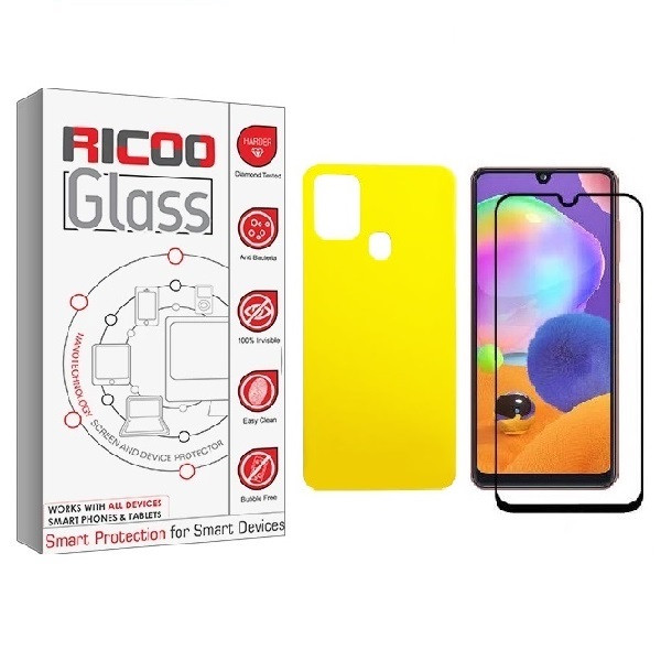محافظ صفحه نمایش ریکوو مدل FUL مناسب برای گوشی موبایل سامسونگ Galaxy A21S به همراه محافظ پشت گوشی | کالا برتری