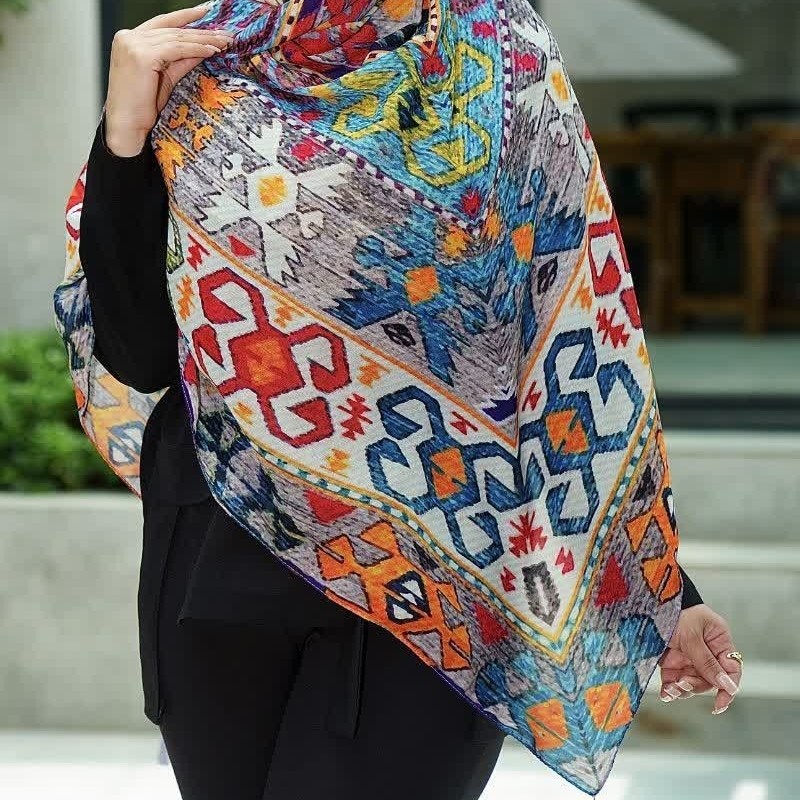 روسری نخی دور دوز 