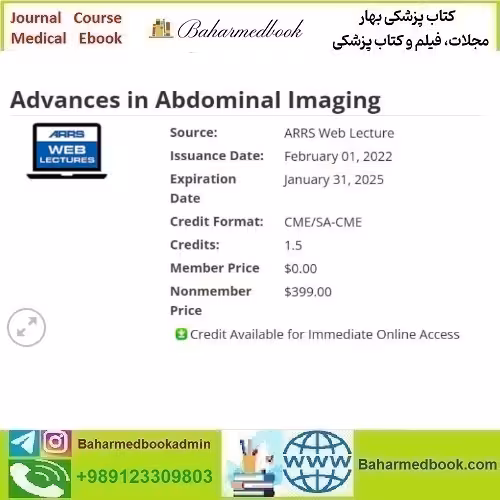 ARRS Advances in Abdominal Imaging 2022 video course pric