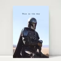 تابلو شاسی گلاک طرح مندلوری (Mandalorian) کد FMO113 | دنیای قاب