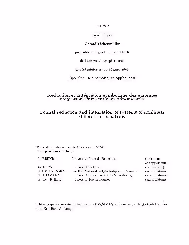 خرید و دانلود نسخه کامل کتاب Formal reduction and integration of systems of nonlinear differential equations