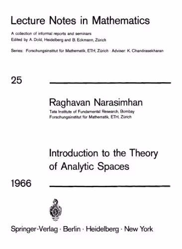 خرید و دانلود نسخه کامل کتاب Introduction to the theory of analytic spaces