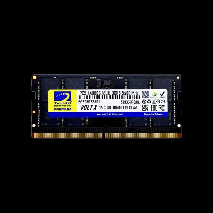 رم لپ تاپ تواین موس ظرفیت 16 گیگابایت RAM 16GB TwinMOS 4800 DDR5-NB - بفی کالا | تجربه جدید خرید لپ تاپ