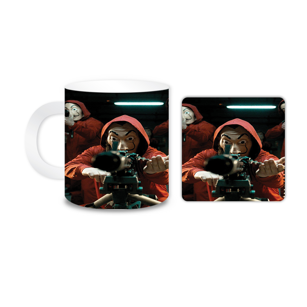 ماگ مدل ماسک کد 2115 به همراه زیر لیوانی