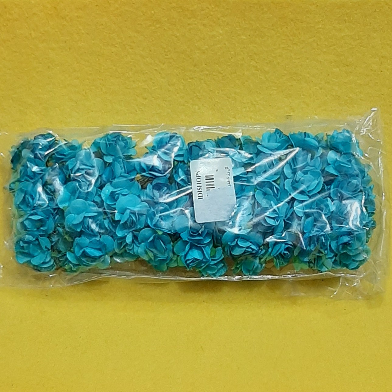 گل کاغذی آبی. بسته  ده دسته ای. صد عدد گل .