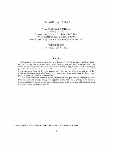 خرید و دانلود نسخه کامل کتاب Data-Hiding Codes
