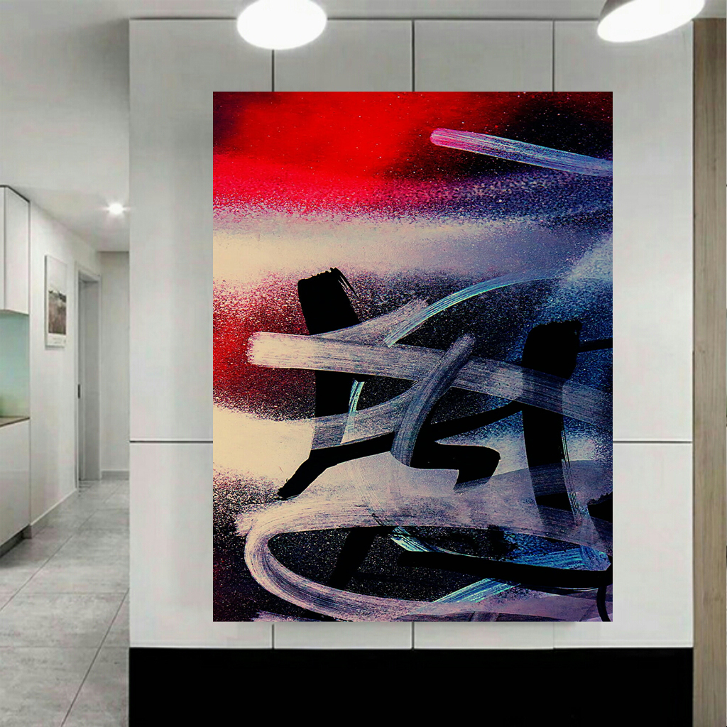 تابلو بوم طرح نقاشی مدرن کد AR2395