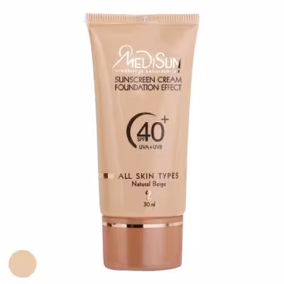 کرم ضد آفتاب رنگی مدیسان SPF 40 مدل 05 ‌مناسب انواع پوست‌ حجم 30 میلی‌لیتر