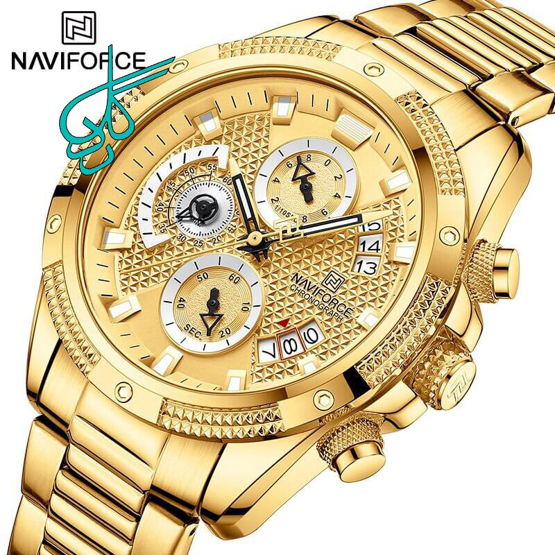 خرید ساعت مردانه نویفورس اصلی مدل 8021 موتور ژاپن جنس استیل با کیفیت ضدآب درحد شستشو چراغ دار کد 1921383 - ردگل