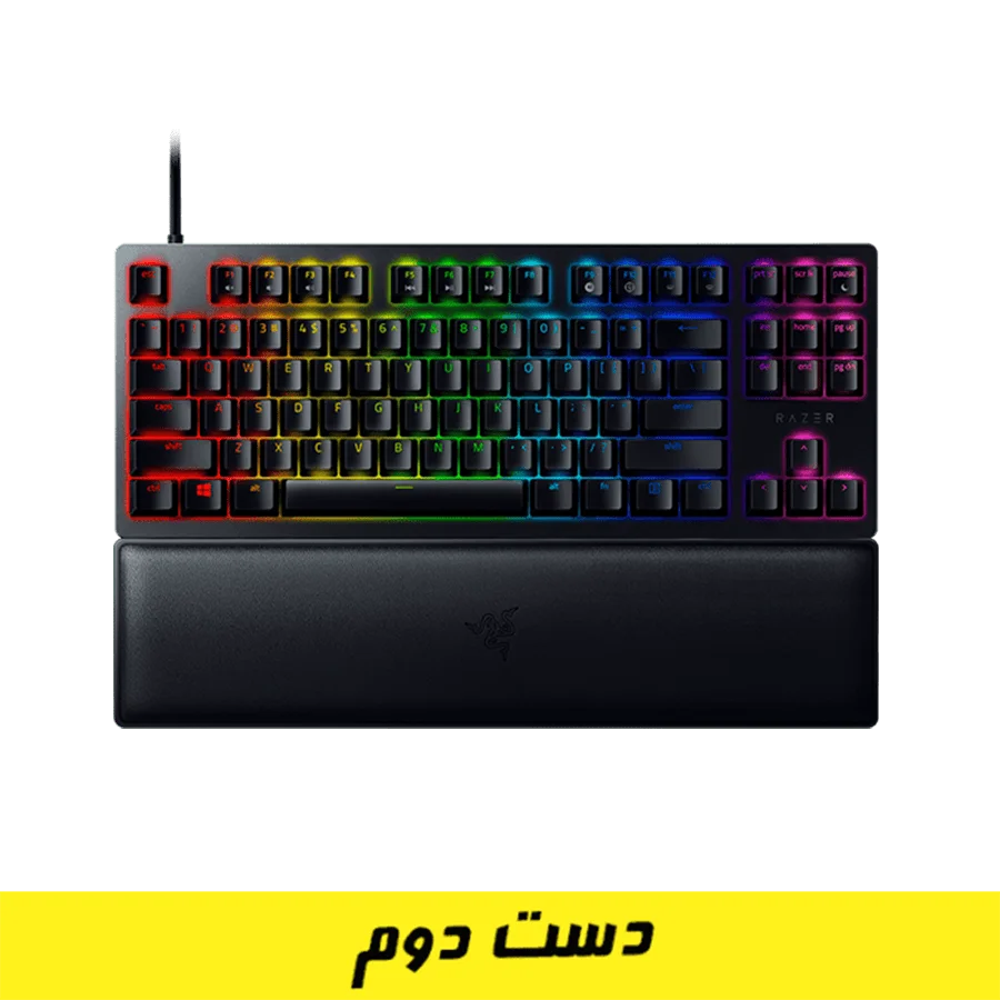 کيبورد گیمینگ ريزر (Purple Switch) RAZER HUNTSMAN V2 TKL دست دوم | تکاف
