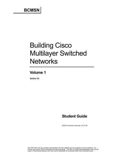 خرید و دانلود نسخه کامل کتاب Building Scalable Cisco Internetworks. Volume 1. Student Guide