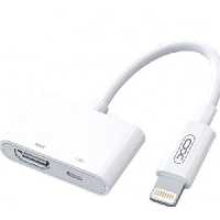 تبدیل لایتنینگ اتصال همزمان شارژر و HDMI ایکس او XO-HUB005 LIGHTNING TO HDMI