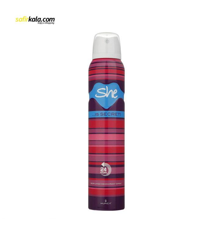 اسپری خوشبو کننده بدن زنانه شی مدل Secret حجم 200 میلی لیتر
