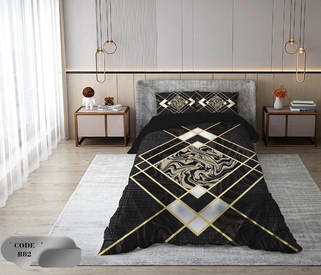 سرویس روتختی 2 نفره 6 تکه ابعاد 2.25 ×2.35 کشدار ضد حساسیت و عرق کد R82 | ست خواب و ست روتختی