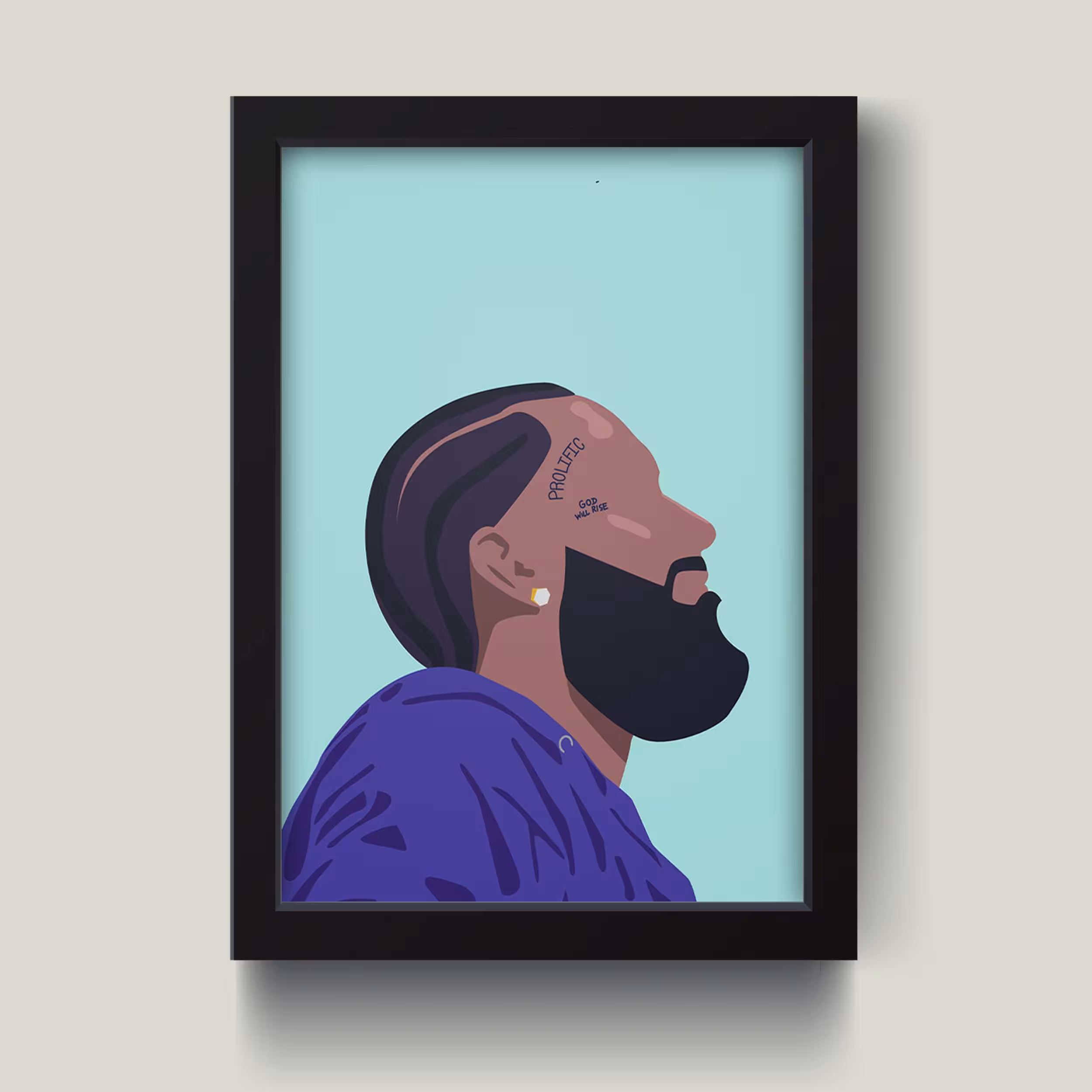 تابلو مدل Nipsey Hussle نیپسی هاسل کد S1424-b