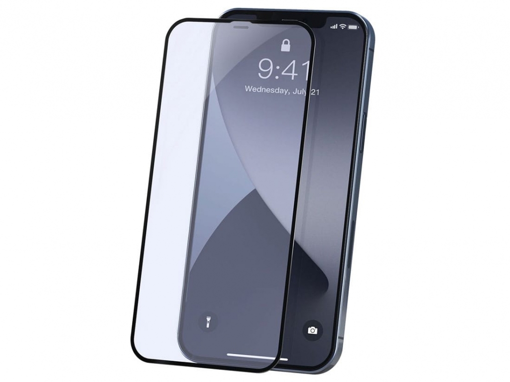 محافظ صفحه نمایش منحنی آیفون بیسوس 2 تایی Baseus 0.23mm Glass iPhone 12 /12 Pro