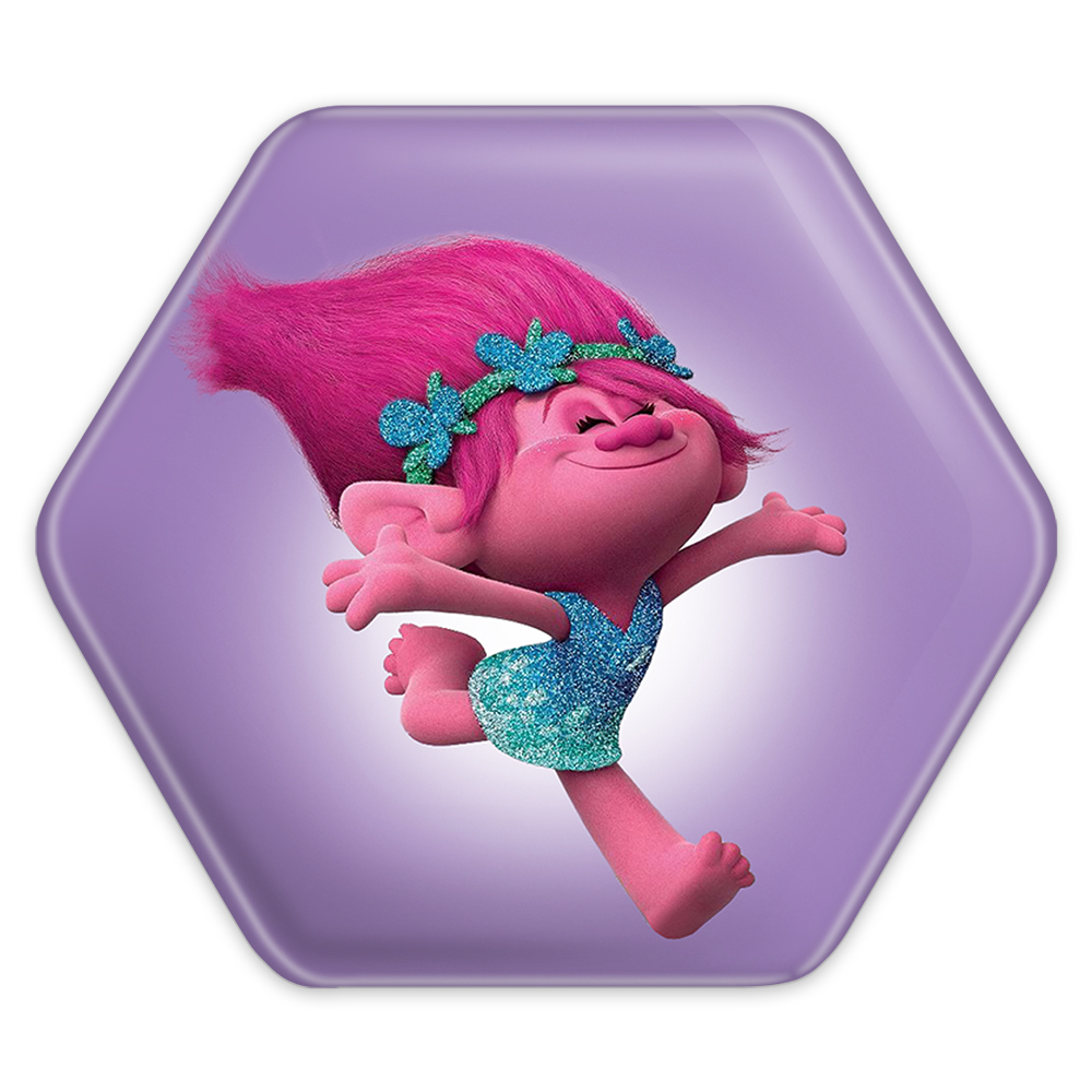 پیکسل خندالو طرح ترول ها مدل شش ضلعی کد 4819