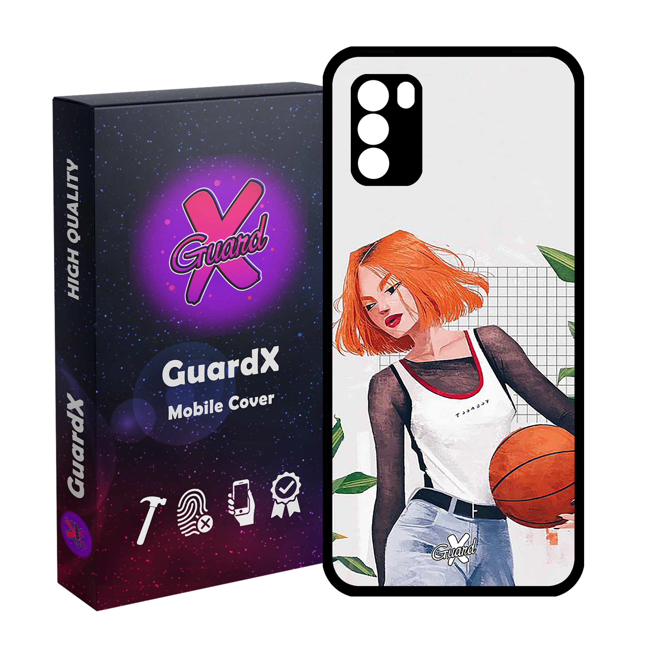 کاور گارد ایکس طرح Girl مدل Glass10338 مناسب برای گوشی موبایل شیائومی Poco M3