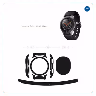 برچسب ماهوت طرح Matte-Black مناسب برای ساعت هوشمند سامسونگ Galaxy Watch 46mm