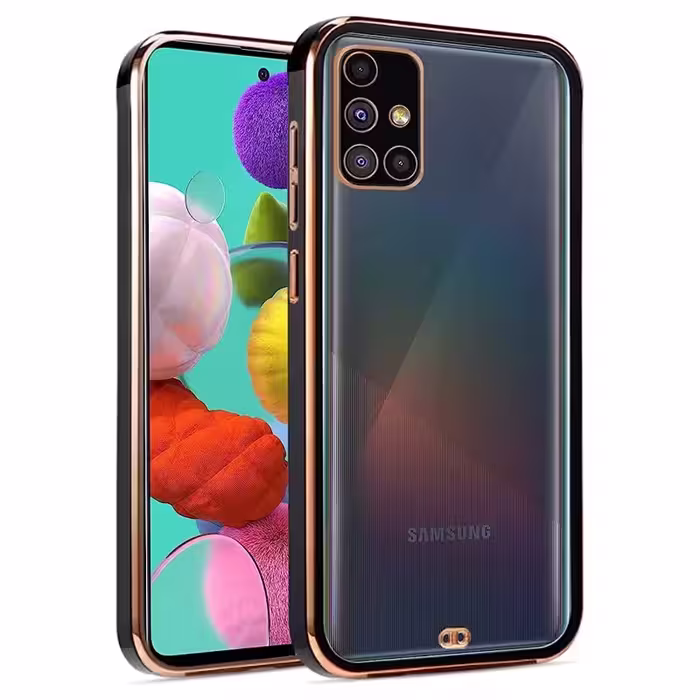 قاب اورجینال الکتروپلیتینگ Samsung Galaxy A51 مدل دور طلایی اسپیس
