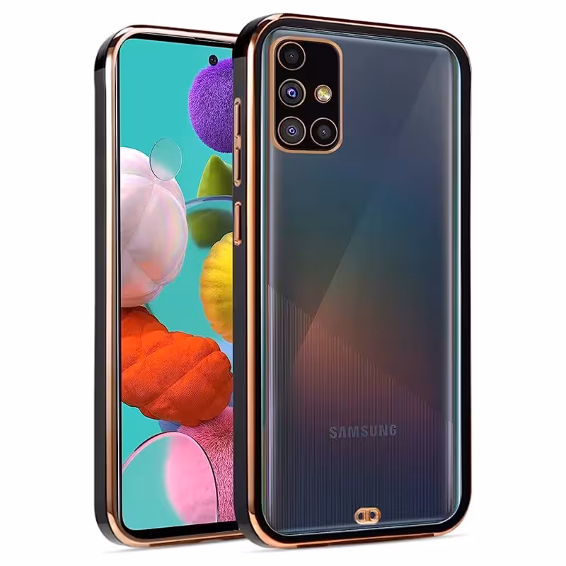 قاب اورجینال الکتروپلیتینگ Samsung Galaxy A51 مدل دور طلایی اسپیس