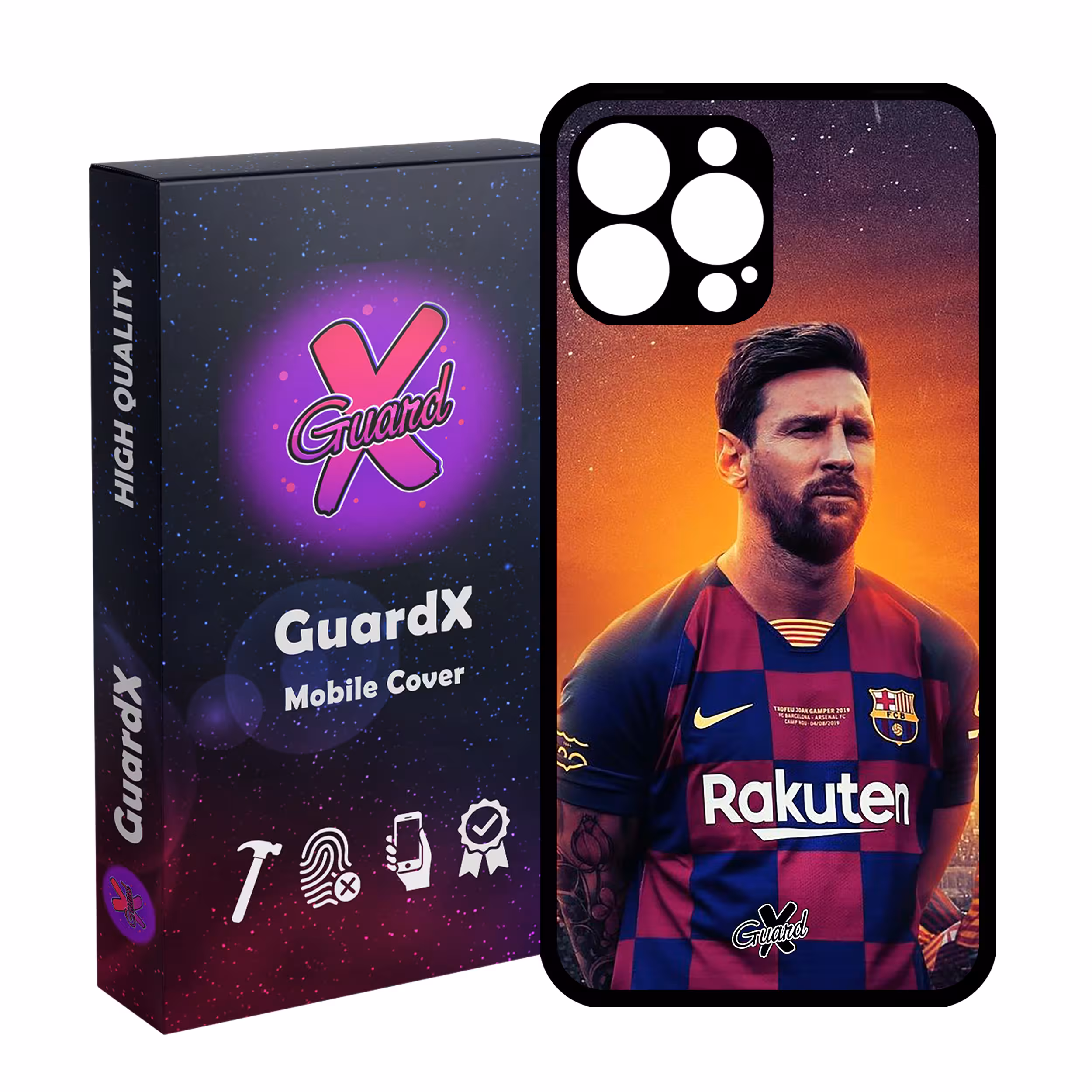 کاور گارد ایکس طرح Messi مدل Glass10123 مناسب برای گوشی موبایل اپل iPhone 13 Pro Max