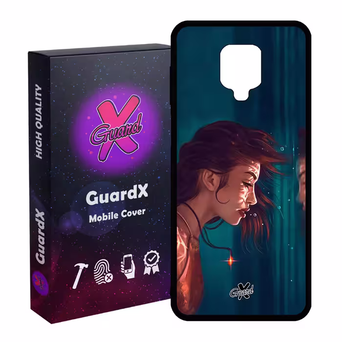 کاور گارد ایکس طرح دختر مدل Glass10371 مناسب برای گوشی موبایل شیائومی Redmi Note 9S / Note 9 Pro / Note 9 Pro Max