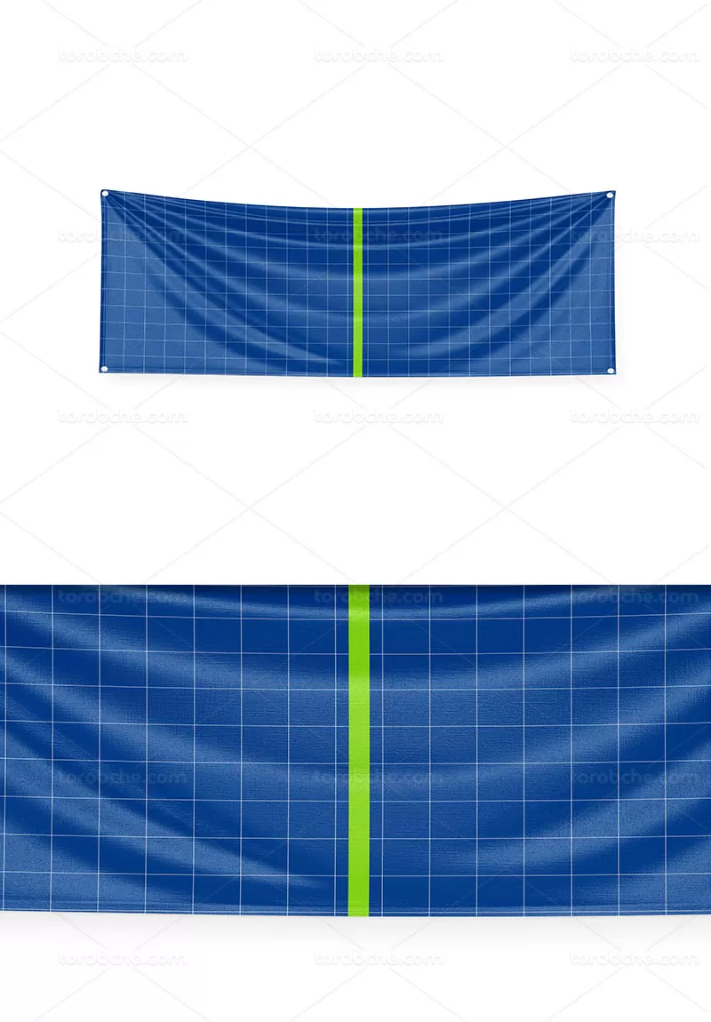 موکاپ بنر پارچه ای لایه باز | گرافیک با طعم تربچه