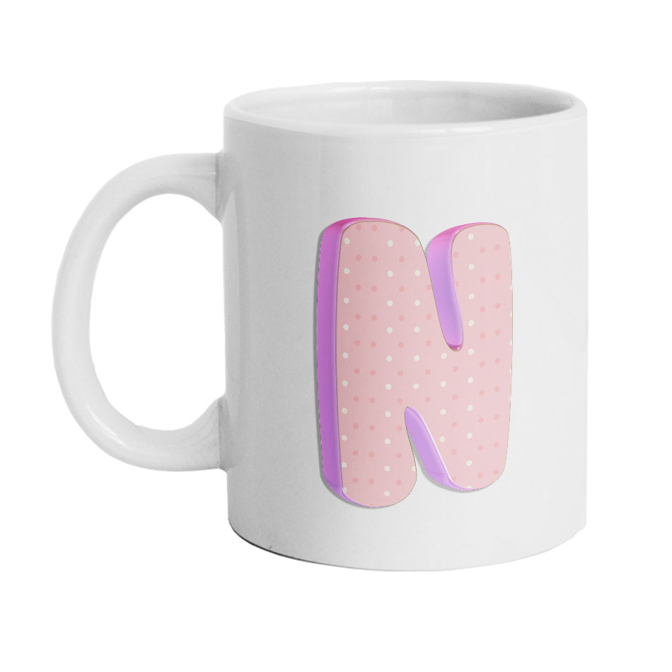 ماگ دارلی طرح حرف N مدل MG2533