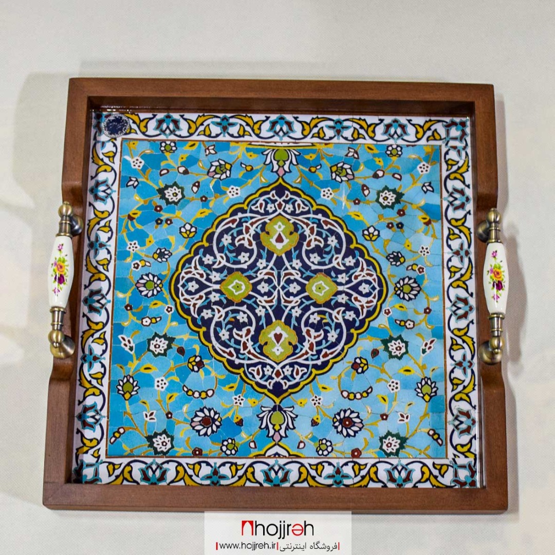 اطلاعات ، قیمت و خرید سینی دسته سرامیکی مدل دکوپاژ طرح 118 کد SKH135