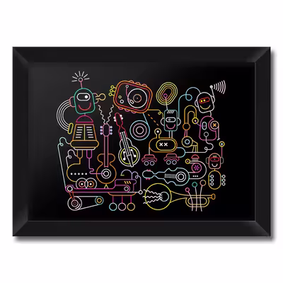 تابلو فنچ آرت طرح انتزاعی کد ABS104