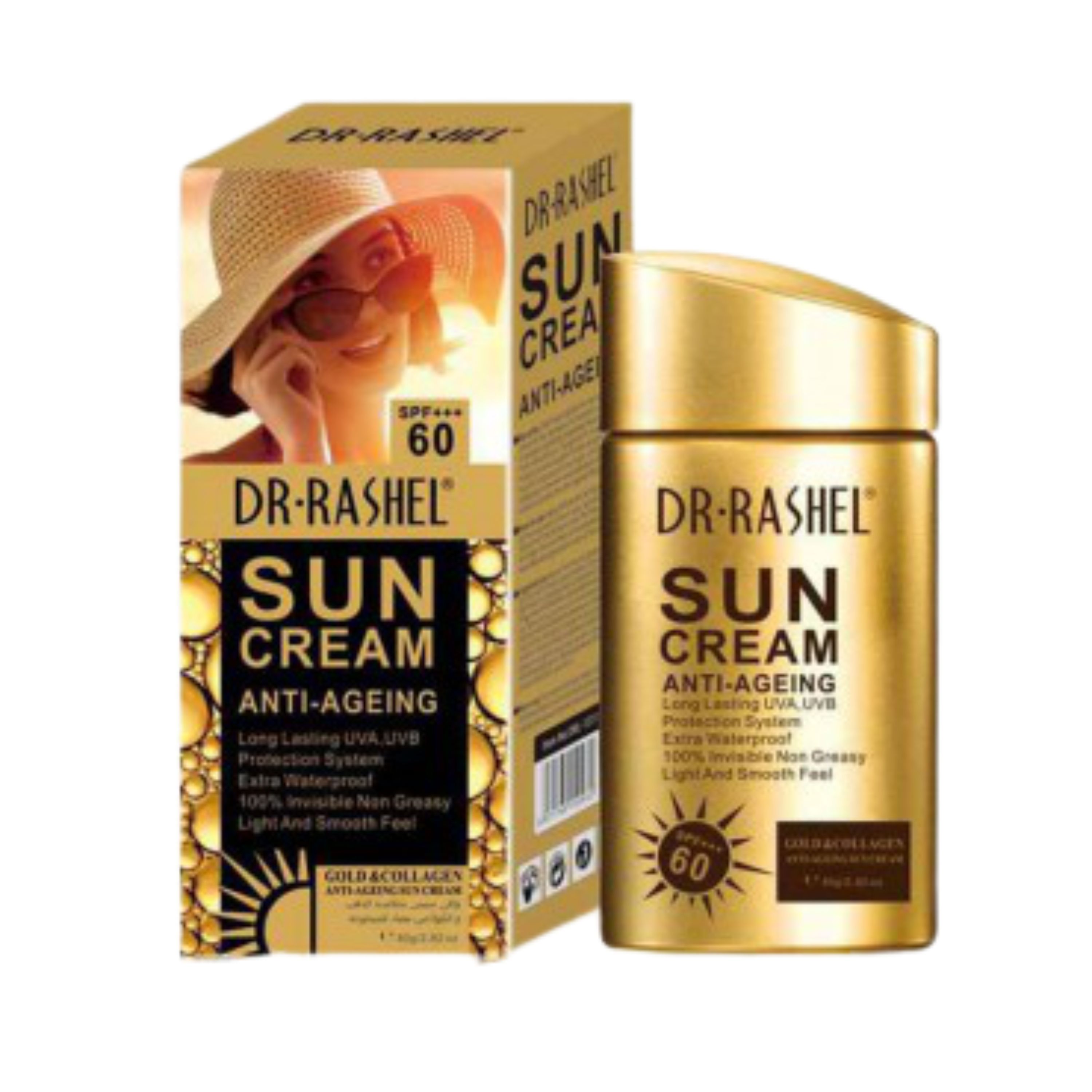 ضد آفتاب بی رنگ دکتر راشل SPF 60 حجم 80 گرم DR RASHEL