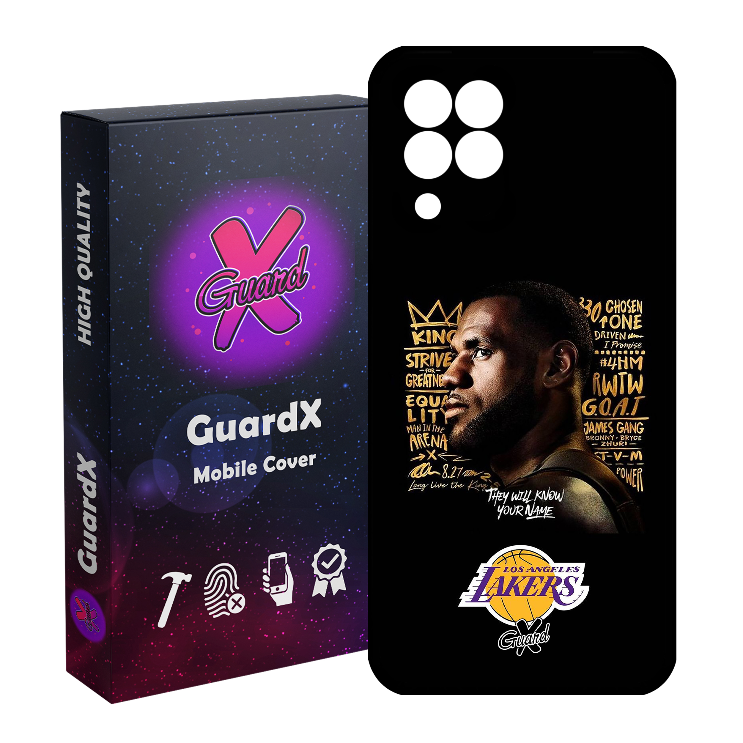 کاور گارد ایکس طرح Lebron James مدل Glass10120 مناسب برای گوشی موبایل سامسونگ Galaxy M33/M33 5G