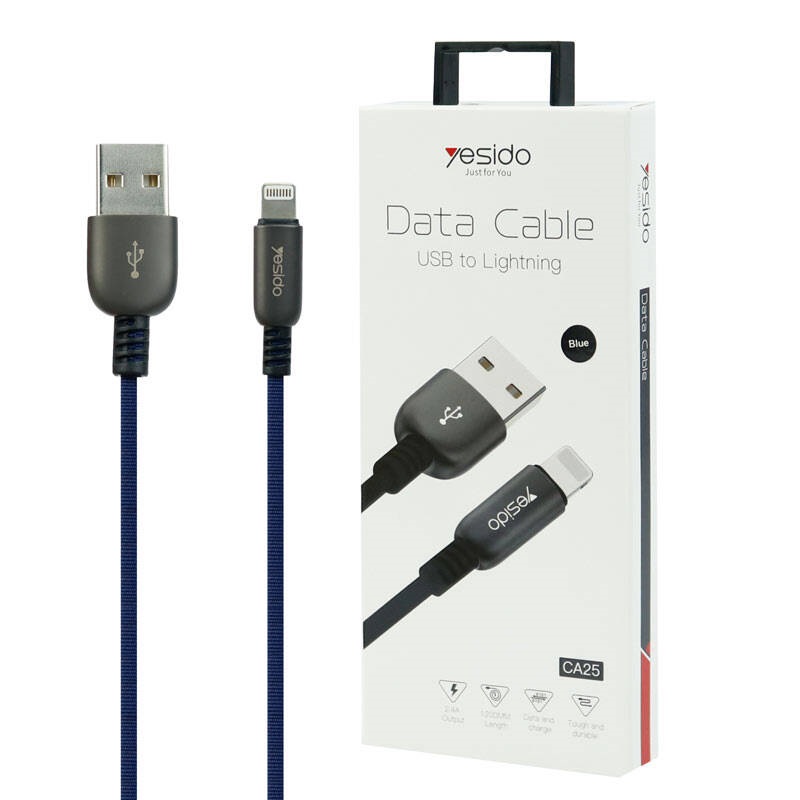 کابل آیفونی Yesido CA25 2.4A 1.2m